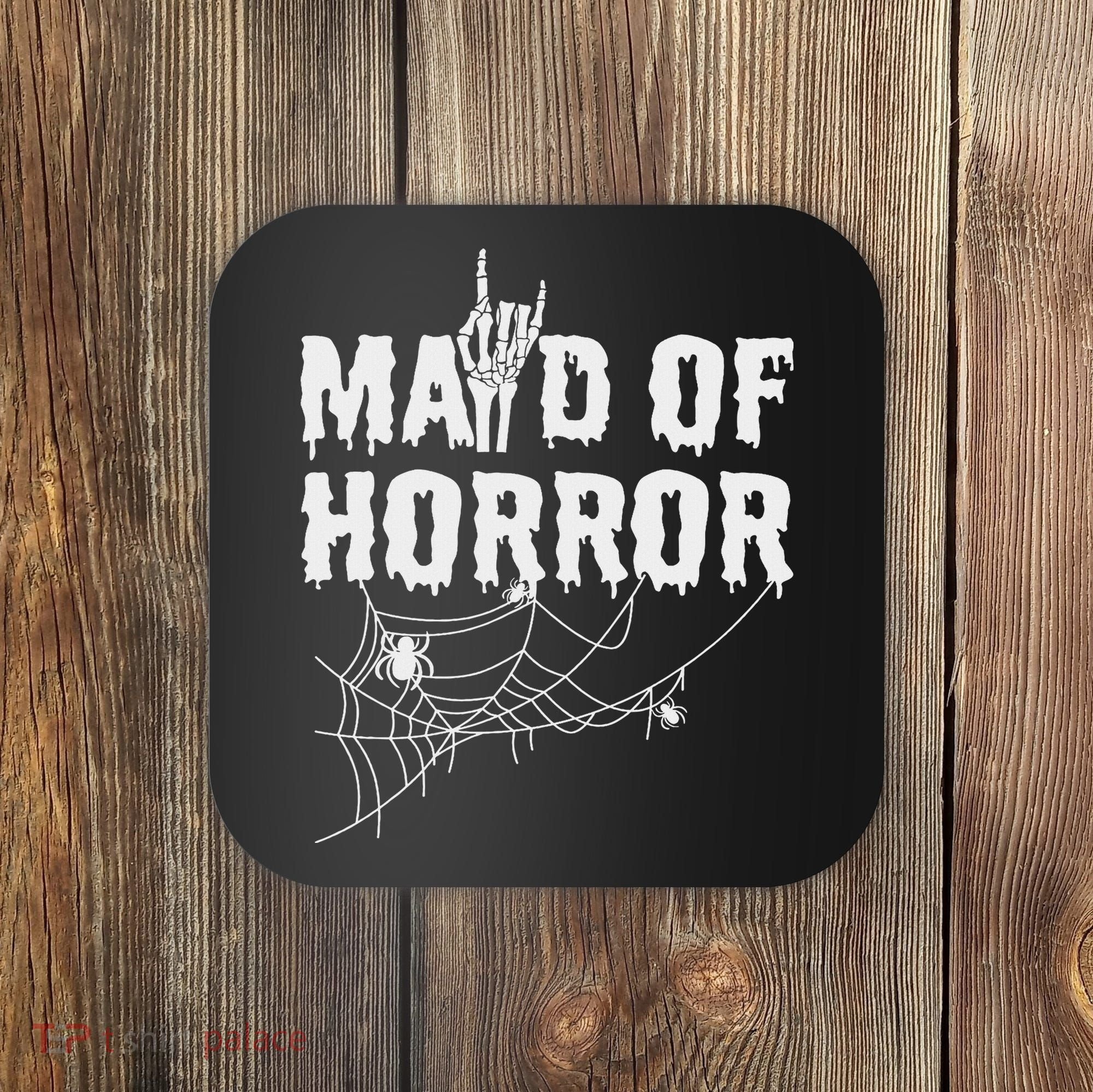 Maid Of Horror Bride Bridesmaid Halloween Bachelorette Coaster