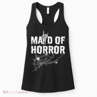 Maid Of Horror Bride Bridesmaid Halloween Bachelorette Women's Tank Top thumb 0