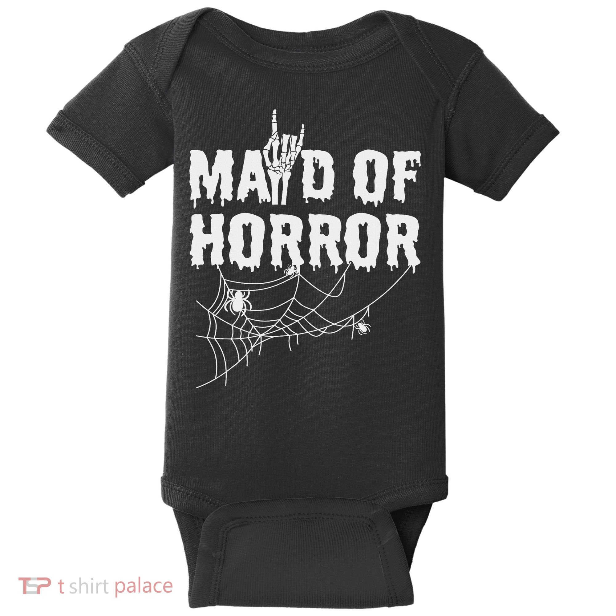 Maid Of Horror Bride Bridesmaid Halloween Bachelorette Baby Bodysuit