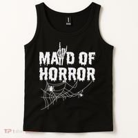 Maid Of Horror Bride Bridesmaid Halloween Bachelorette Tank Top thumb 2