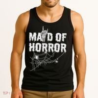 Maid Of Horror Bride Bridesmaid Halloween Bachelorette Tank Top thumb 3