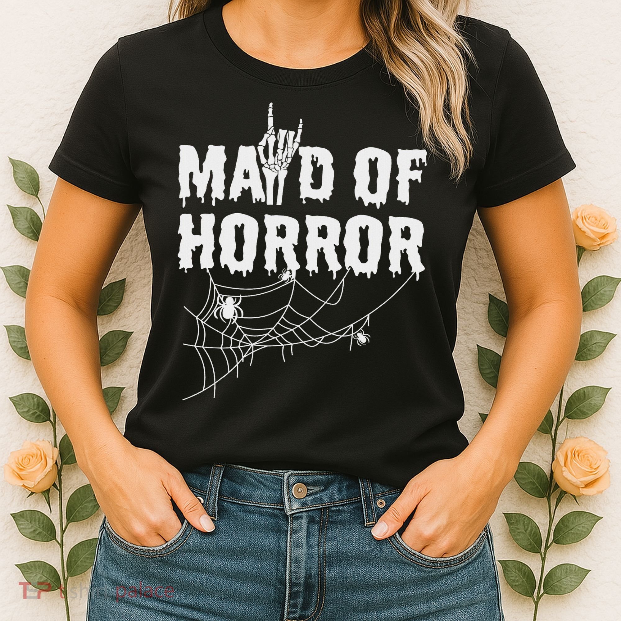 Maid Of Horror Bride Bridesmaid Halloween Bachelorette Women's T-Shirt