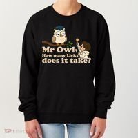 Mr Owl How Many Licks Does It Take Funny Women's Sweatshirt thumb 0