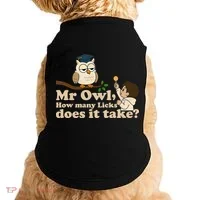 Mr Owl How Many Licks Does It Take Funny Doggie Tank thumb 0