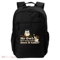 Mr Owl How Many Licks Does It Take Funny Backpack thumb 0