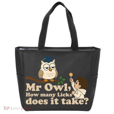 Mr Owl How Many Licks Does It Take Funny Tote Bag