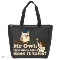 Mr Owl How Many Licks Does It Take Funny Tote Bag thumb 0