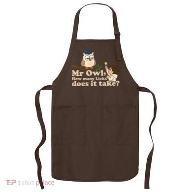 Mr Owl How Many Licks Does It Take Funny Apron
