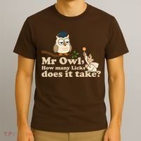 Mr Owl How Many Licks Does It Take Funny T-Shirt thumb 3