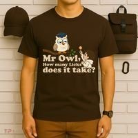 Mr Owl How Many Licks Does It Take Funny T-Shirt thumb 6