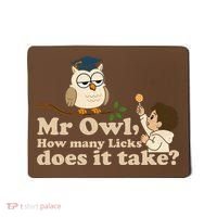 Mr Owl How Many Licks Does It Take Funny Mousepad thumb 0