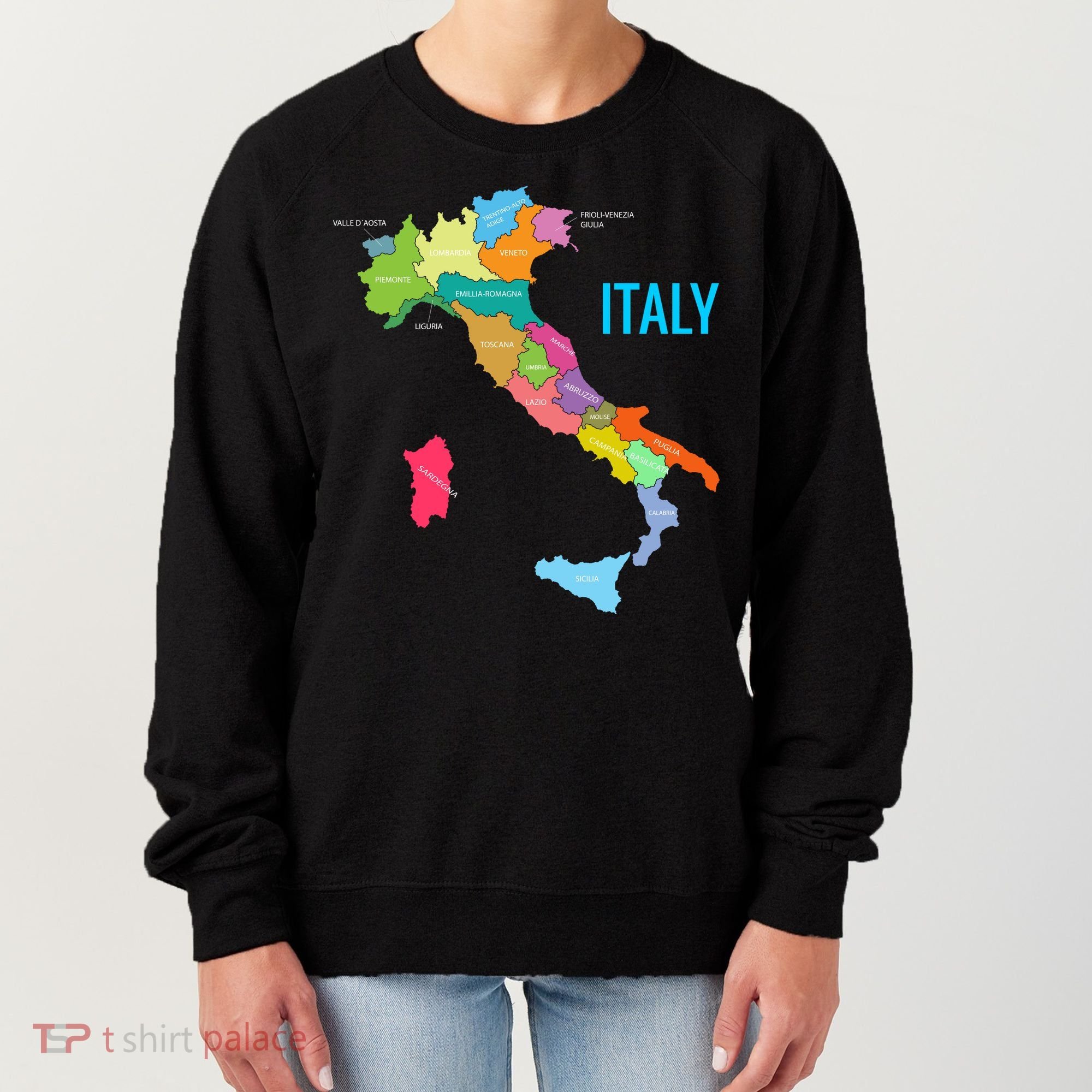 Map Of Italy Women's Sweatshirt