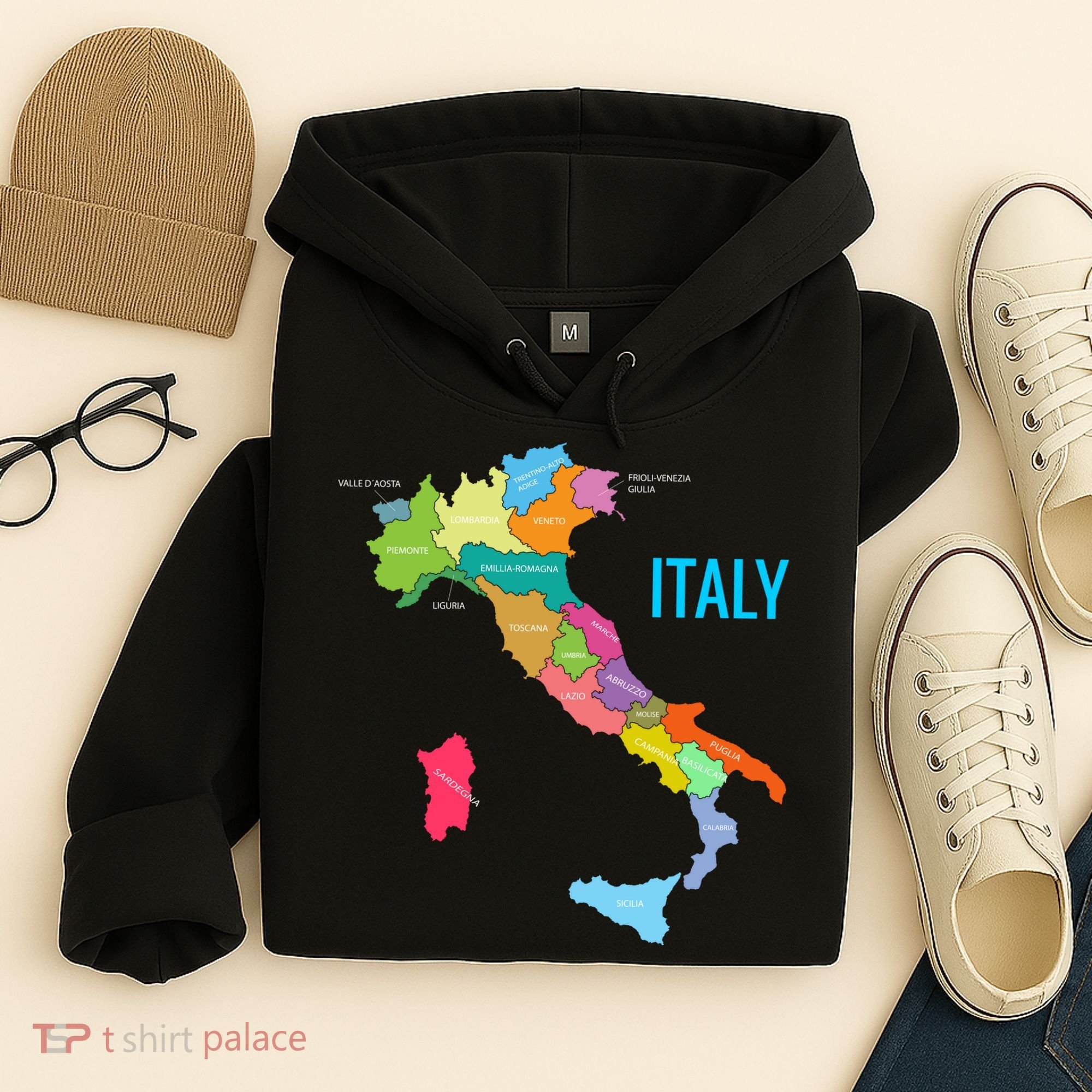 Map Of Italy Hoodie