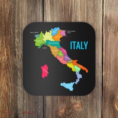 Map Of Italy Coaster