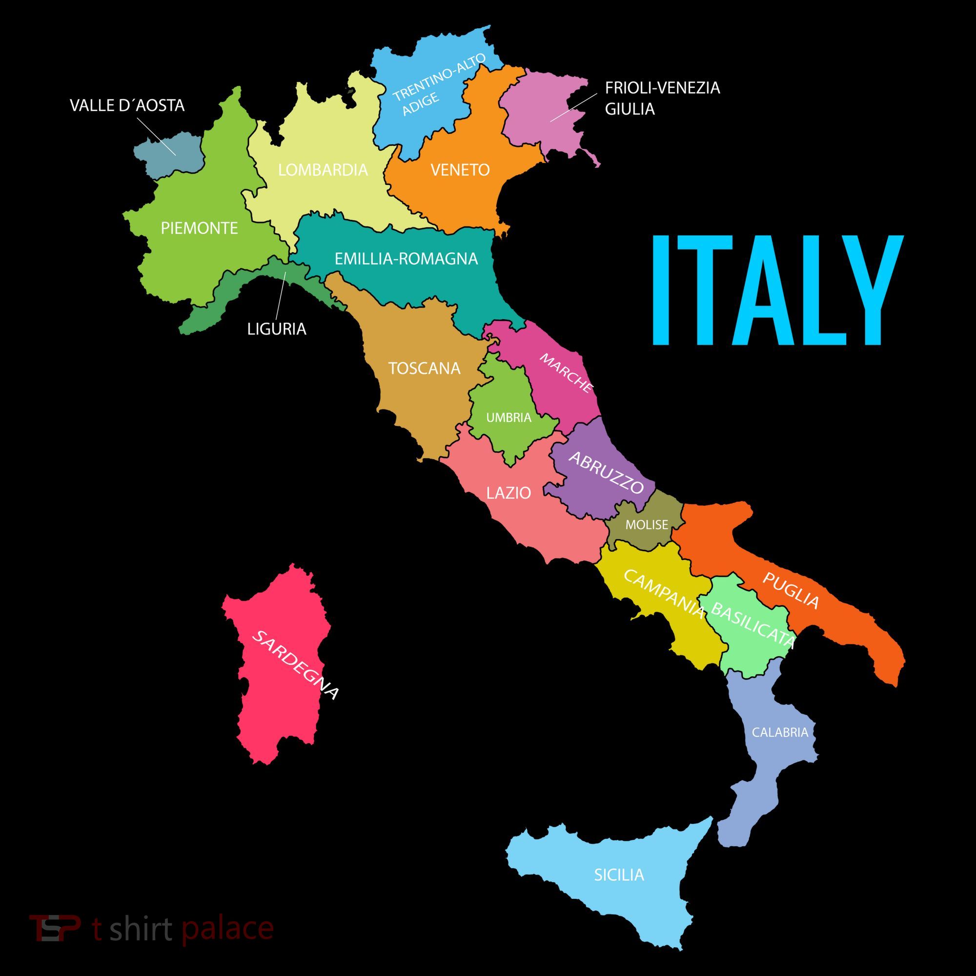 Map Of Italy Coaster