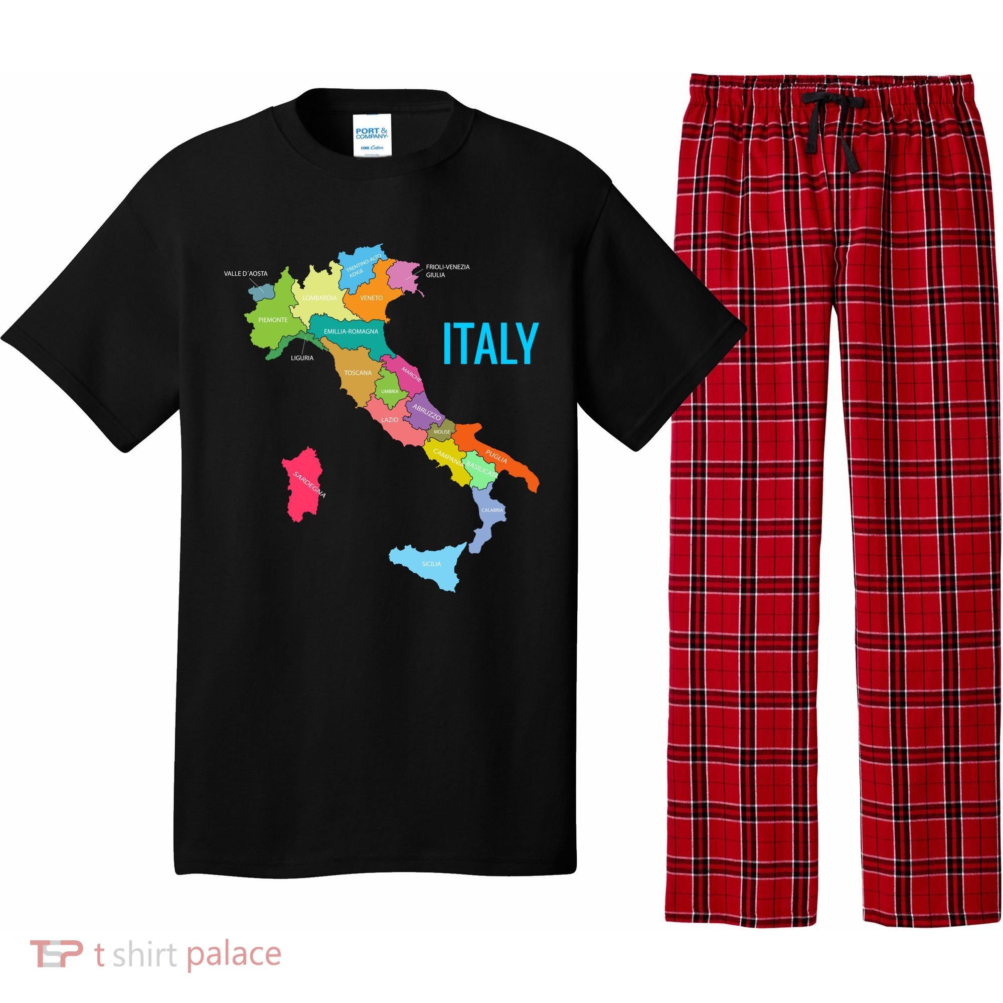 Map Of Italy Pajama Set