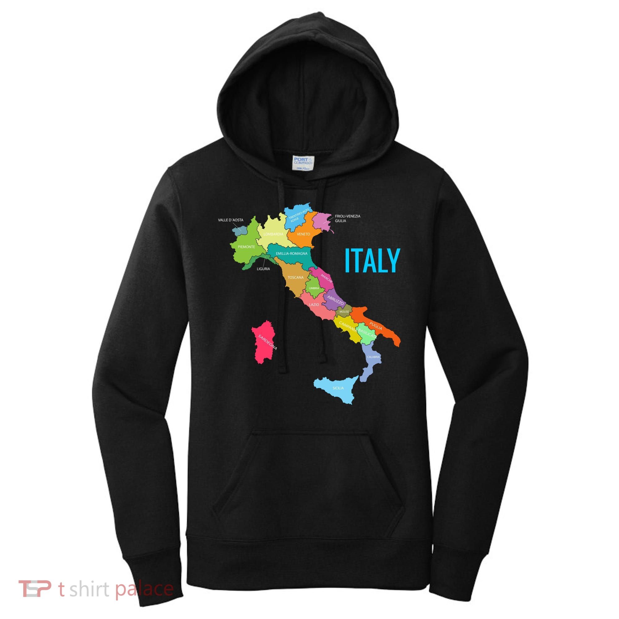 Map Of Italy Women's Hoodie