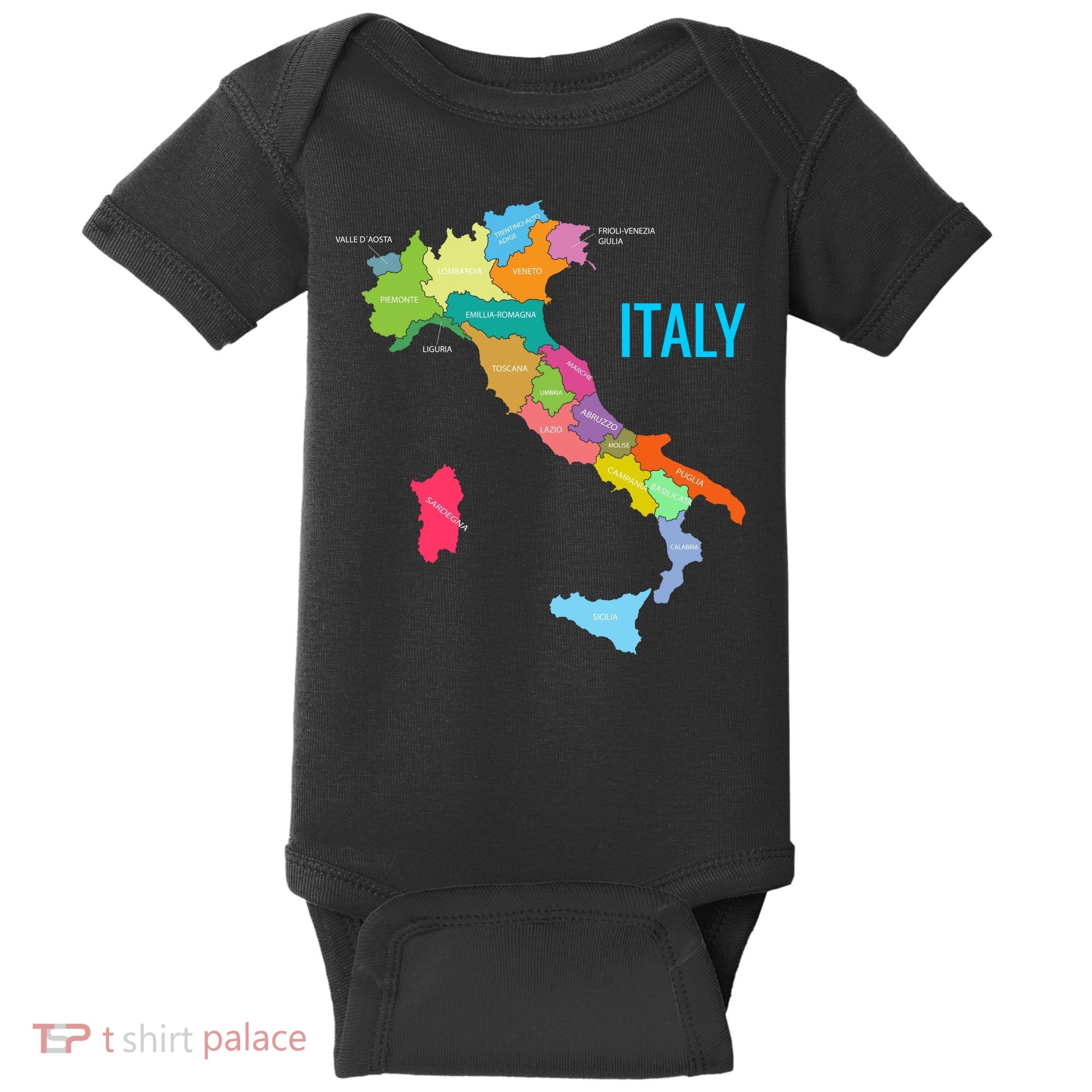 Map Of Italy Baby Bodysuit