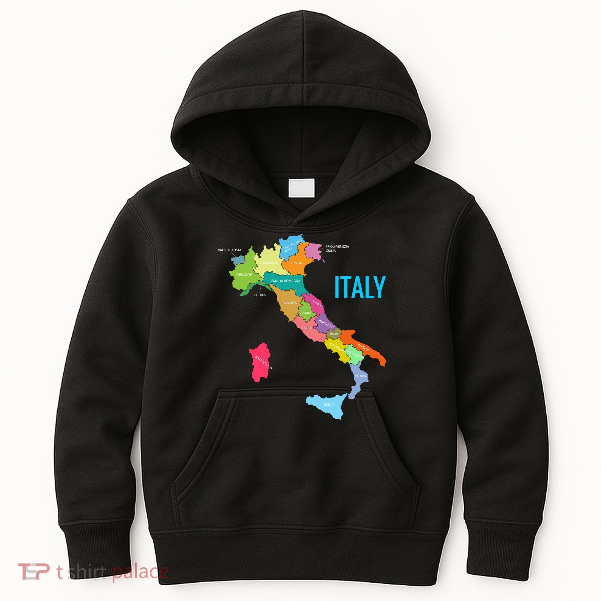 Map Of Italy Kids Hoodie