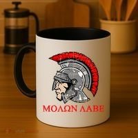 Molon Labe - Spartan Helmet Greek - Come and Take Coffee Mug thumb 4