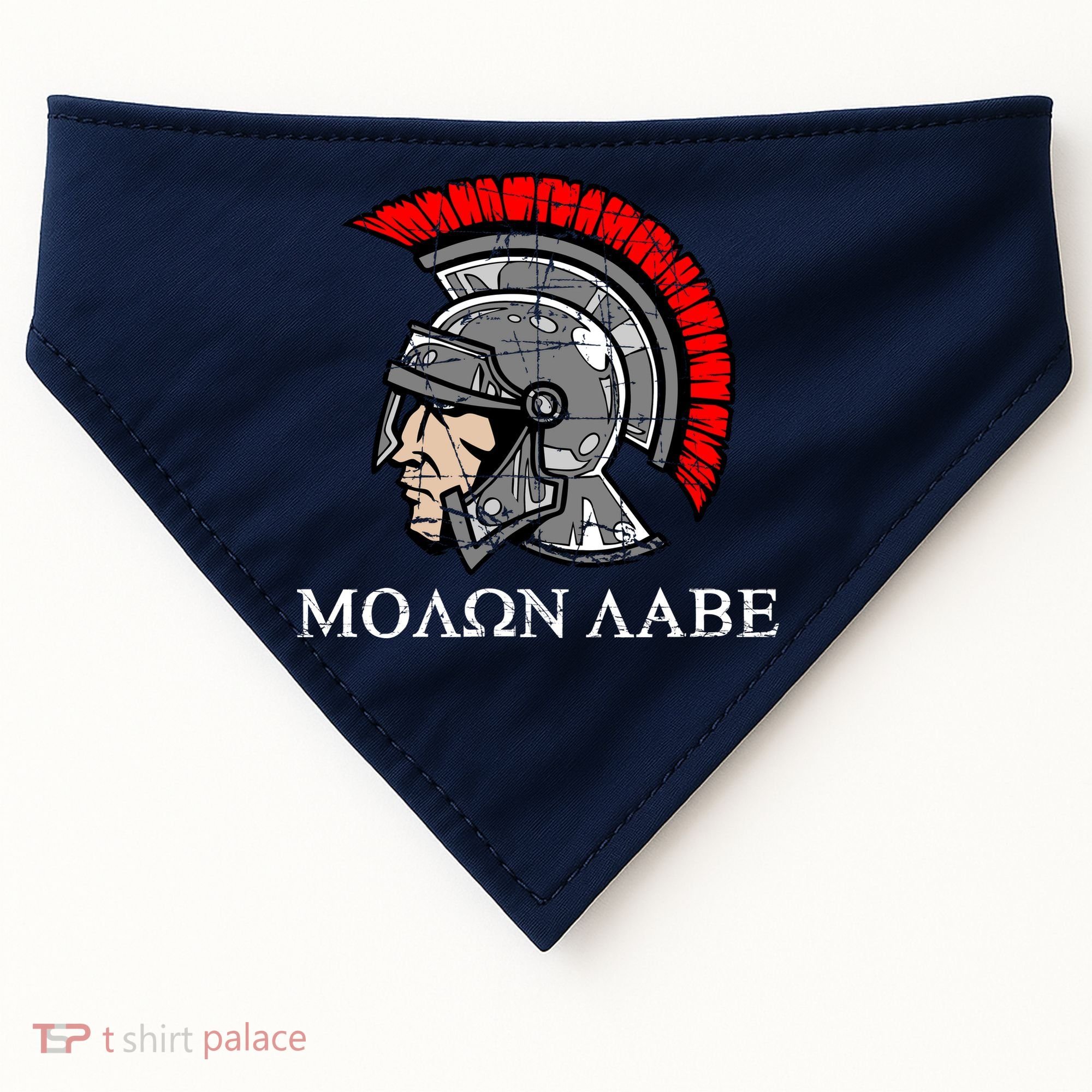 Molon Labe - Spartan Helmet Greek - Come and Take USA-Made Doggie Bandana