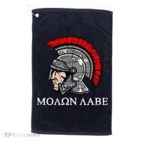Molon Labe - Spartan Helmet Greek - Come and Take Golf Towel thumb 0