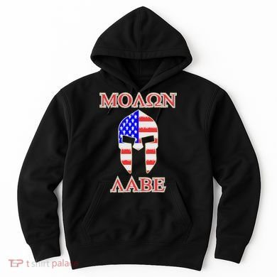 Molon Labe American Flag Spartan Helmet Greek Come and Take Hoodie
