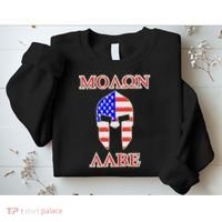 Molon Labe American Flag Spartan Helmet Greek Come and Take Sweatshirt thumb 2
