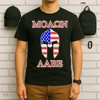 Molon Labe American Flag Spartan Helmet Greek Come and Take T-Shirt thumb 6