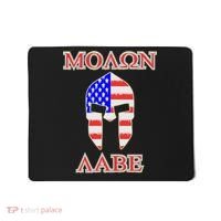 Molon Labe American Flag Spartan Helmet Greek Come and Take Mousepad thumb 0