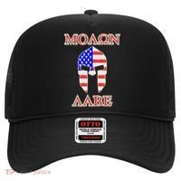 Molon Labe American Flag Spartan Helmet Greek Come and Take Hat thumb 0