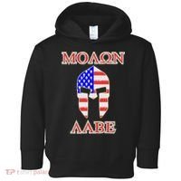 Molon Labe American Flag Spartan Helmet Greek Come and Take Toddler Hoodie thumb 0