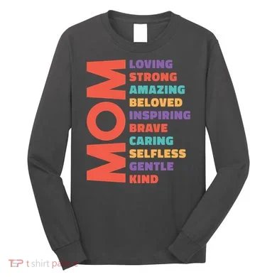 Mom Adjective Long Sleeve Shirt