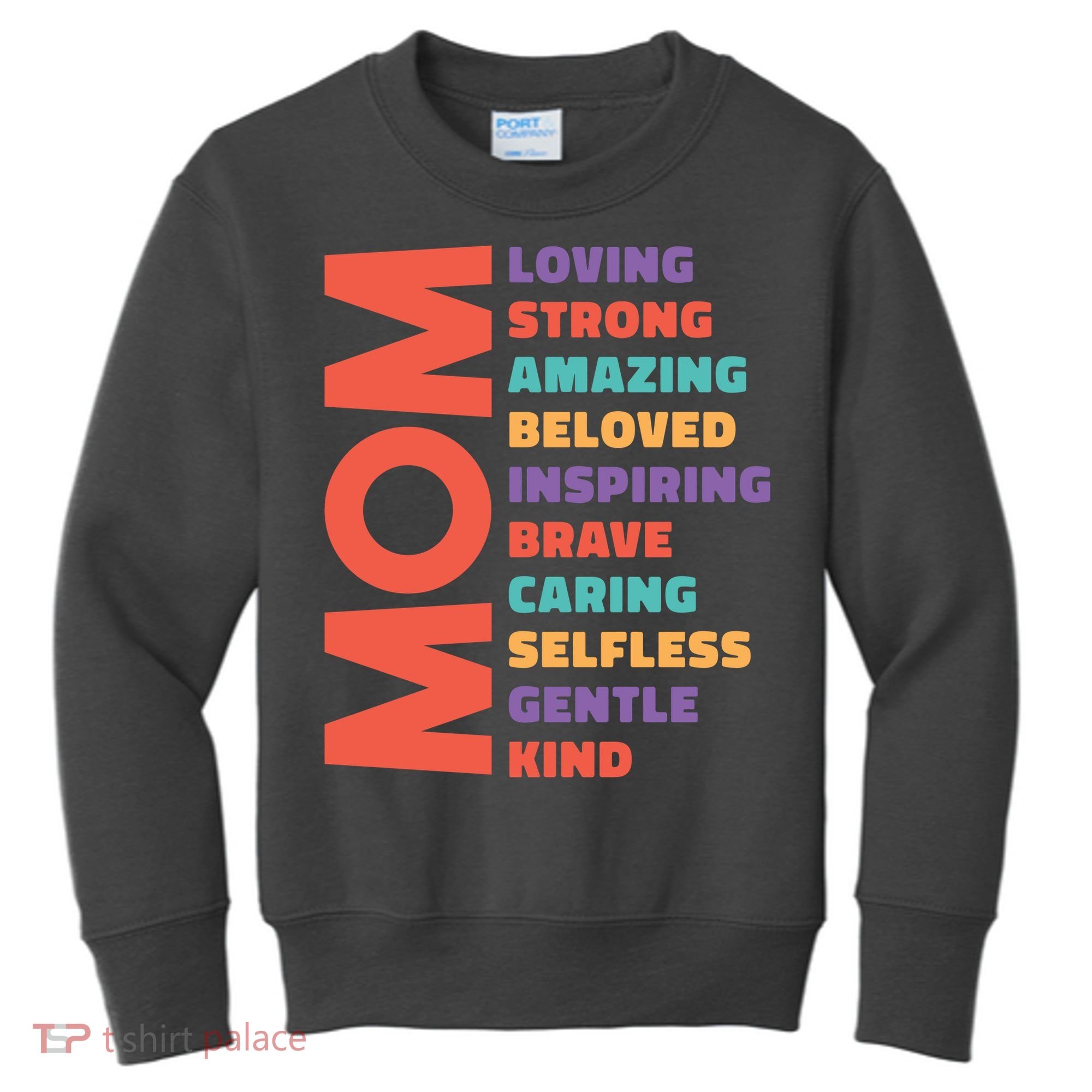 Mom Adjective Kids Sweatshirt