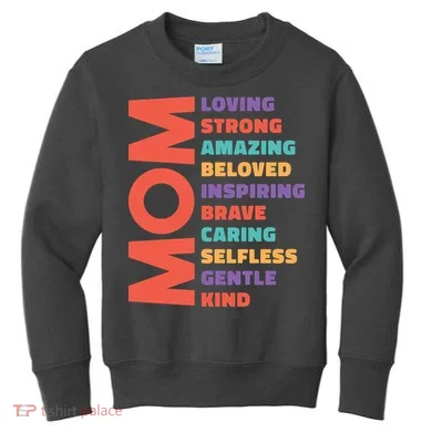 Mom Adjective Kids Sweatshirt