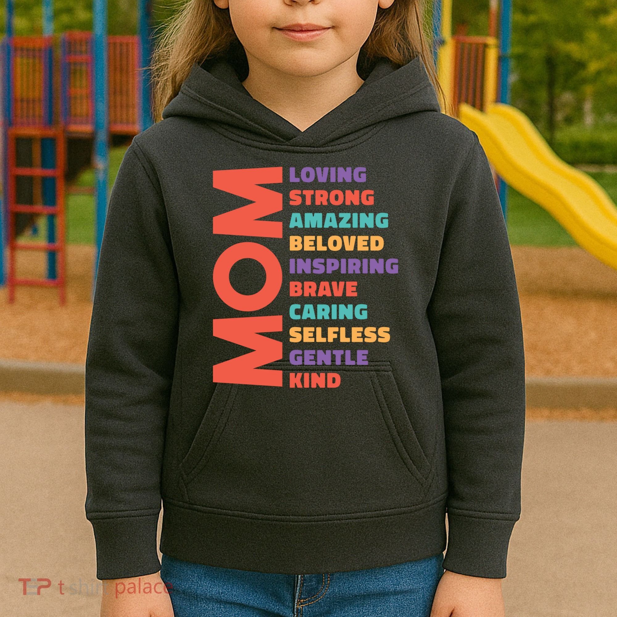 Mom Adjective Kids Hoodie