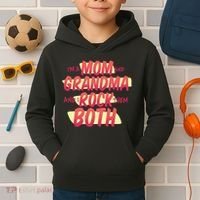 Mom And Grandma Rock Them Both Kids Hoodie thumb 2