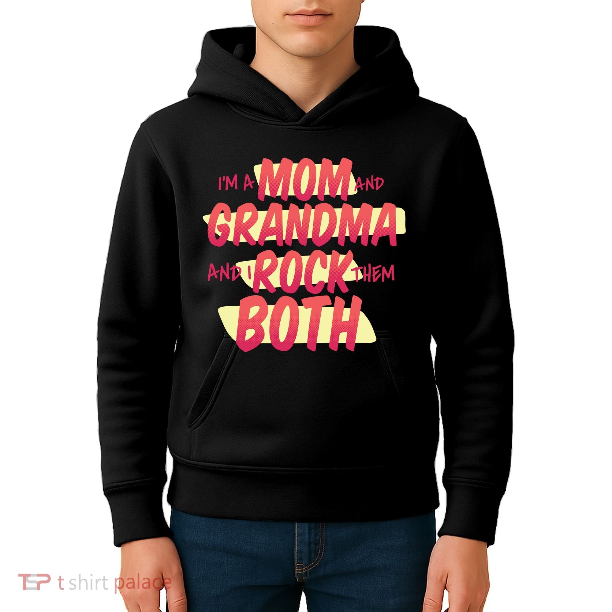 Mom And Grandma Rock Them Both Kids Hoodie