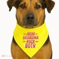 Mom And Grandma Rock Them Both USA-Made Doggie Bandana thumb 1