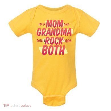 Mom And Grandma Rock Them Both Baby Bodysuit