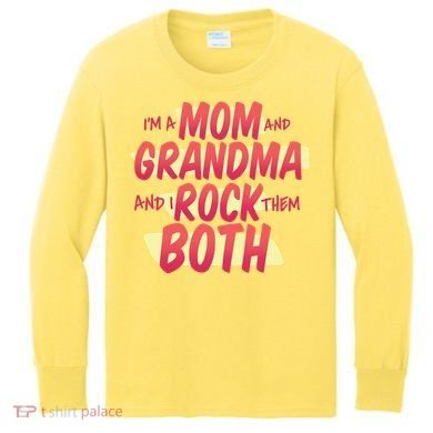 Mom And Grandma Rock Them Both Kids Long Sleeve Shirt