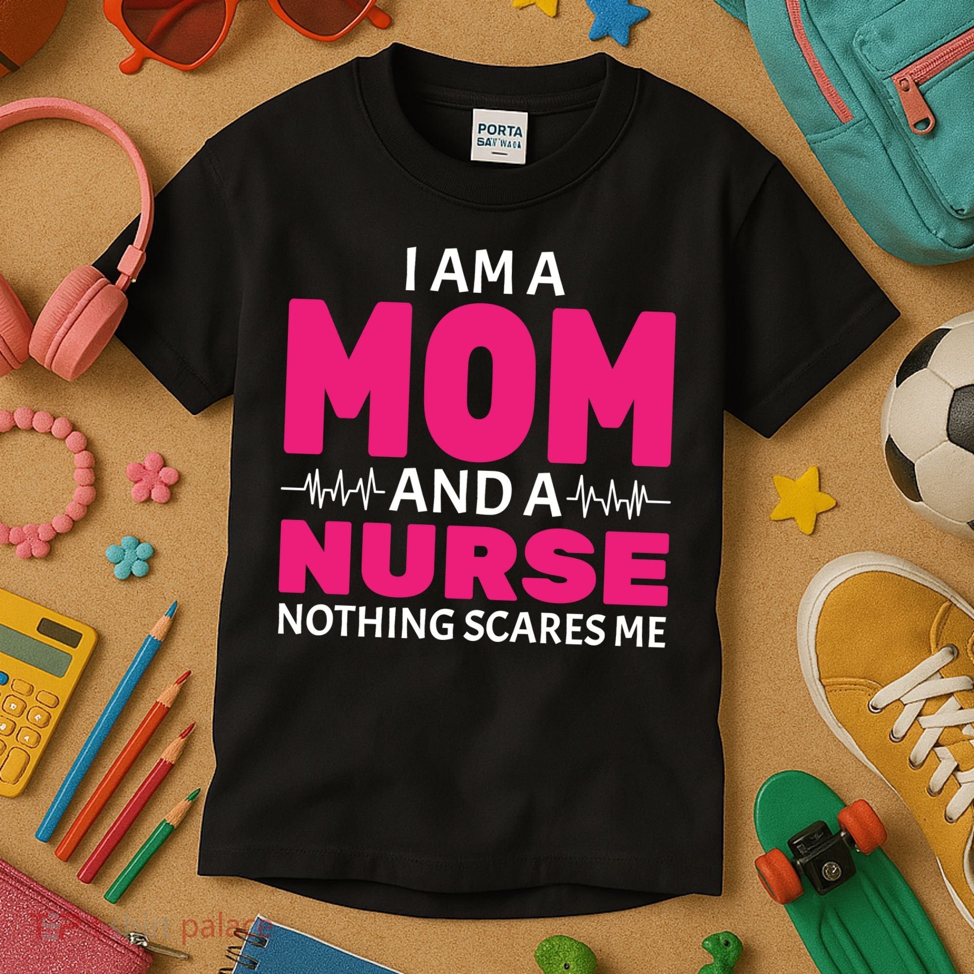 Mom and Nurse Nothing Scares Me Kids T-Shirt