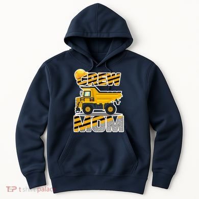 Mom Birthday Crew Construction Party Hoodie