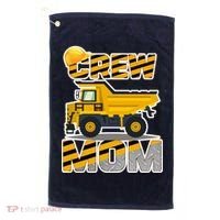 Mom Birthday Crew Construction Party Golf Towel thumb 0