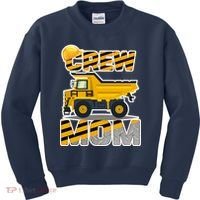 Mom Birthday Crew Construction Party Kids Sweatshirt thumb 0