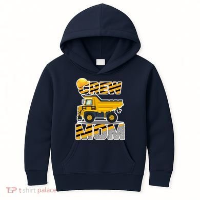 Mom Birthday Crew Construction Party Kids Hoodie