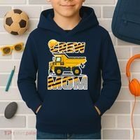 Mom Birthday Crew Construction Party Kids Hoodie thumb 2