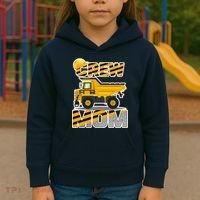 Mom Birthday Crew Construction Party Kids Hoodie thumb 3