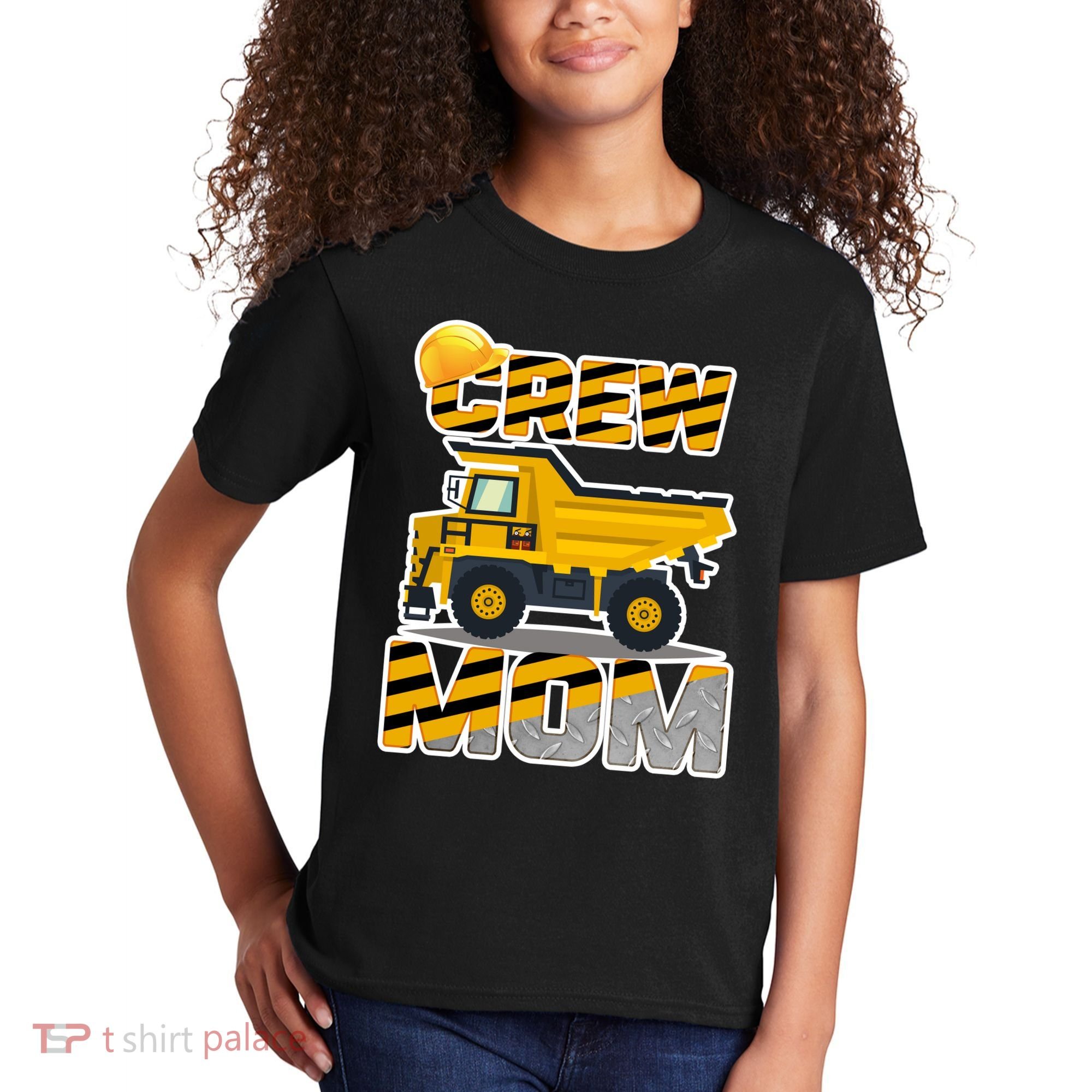 Mom Birthday Crew Construction Party Kids T-Shirt