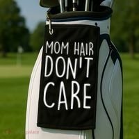 Mom Hair Don't Care Golf Towel thumb 2